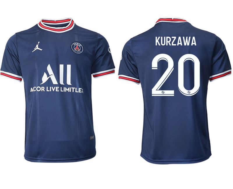 Men 2021-2022 Club Paris St German home aaa version blue #20 Soccer Jersey->paris st german jersey->Soccer Club Jersey